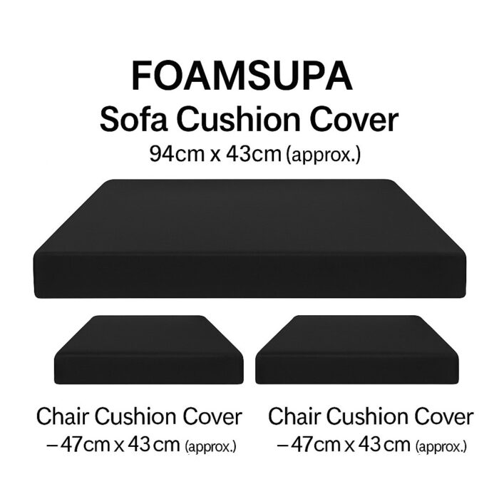 FOAMSUPA 3pc Replacement Cushions Set to fit Rattan Garden Furniture Chairs Sofa Patio - Image 22