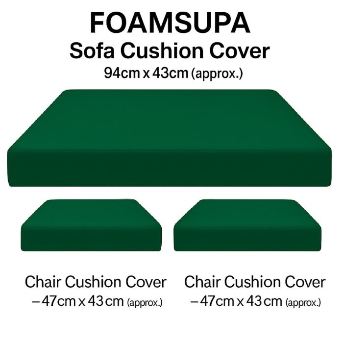 FOAMSUPA 3pc Replacement Cushions Set to fit Rattan Garden Furniture Chairs Sofa Patio - Image 20