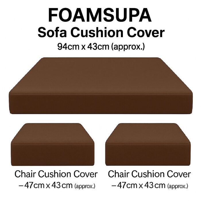 FOAMSUPA 3pc Replacement Cushions Set to fit Rattan Garden Furniture Chairs Sofa Patio - Image 17