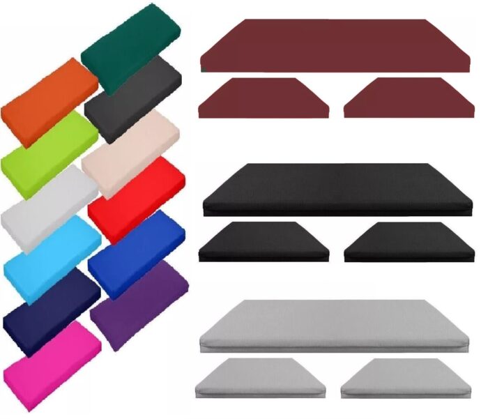 FOAMSUPA 3pc Replacement Cushions Set to fit Rattan Garden Furniture Chairs Sofa Patio